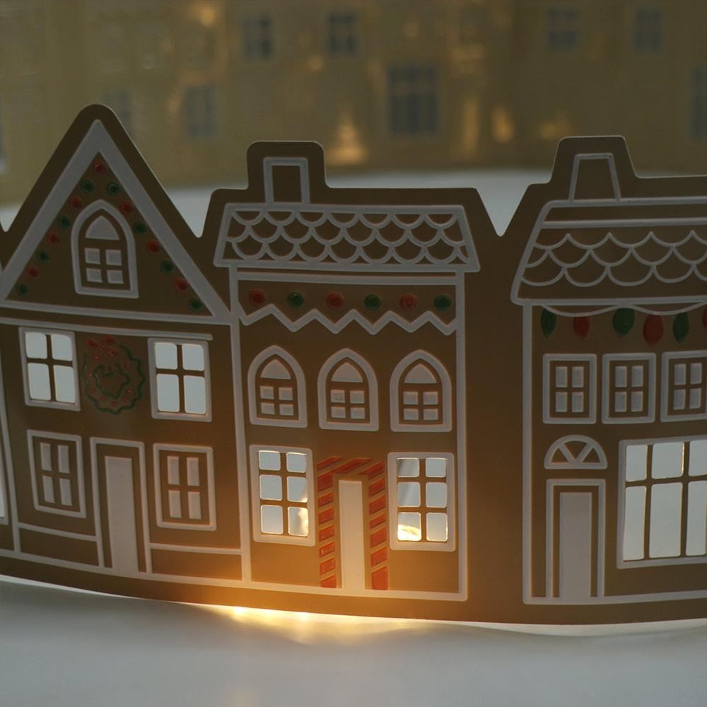 Gingerbread House Christmas Tree Skirt LED Xmas Tree Base Cover Christmas Tree Collar  Festival