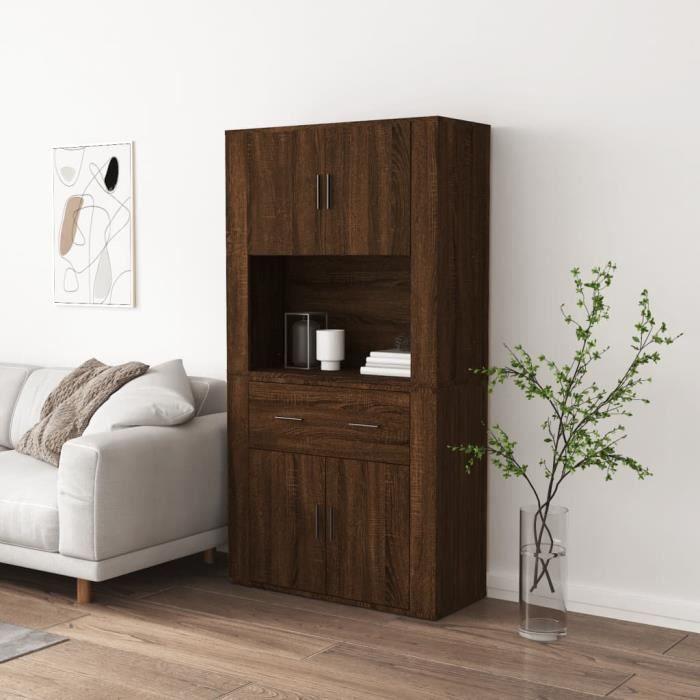 VidaXL Buffet haut Chêne marron Bois d'ingénierie 3185374