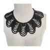 Faux Pearl Bib Necklace Hollow Design Bib Choker Necklace Beaded Shawl Collar for Women Weddings Cocktail Parties