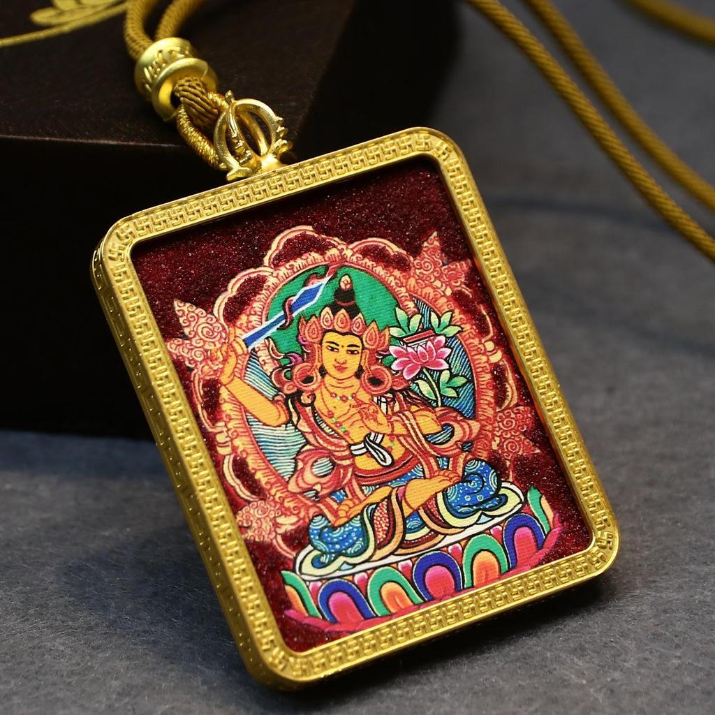 Tibetan Hand-painted Thangka: Mineral Pigment Zodiac & Eight Guardian Deities