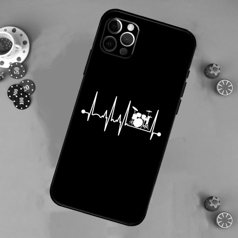 Musical Drum Drumsticks Drummers Phone Case For iPhone 17 Air 16 15 14 13 11 12 Pro Max 13 12 mini 15 16 Plus 16e Cover Funda