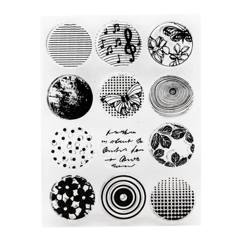 

Clear Stamps Silicone Stamp Cards Clear Stamp with Pattern 3D Scrapbooking Journaling Card Making Decorations Stamps 1