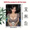 Retro Woman Metal Wall Art Vintage Iron Sign for Home Bar Cafe Decor Waterproof