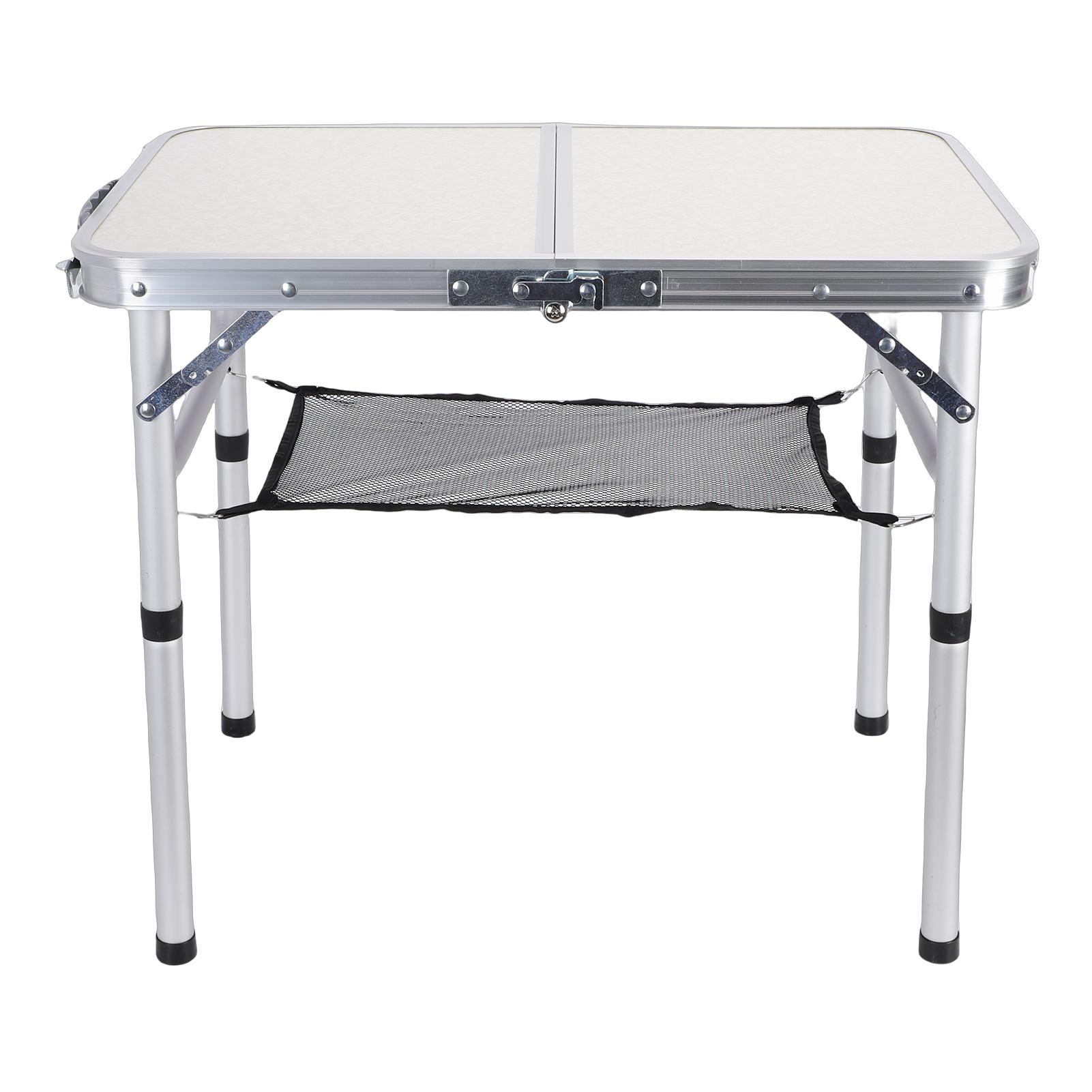 

Folding Camping Table Height Adjustment Portable Pinic Table Aluminum Alloy with S Hooks for Outdoor