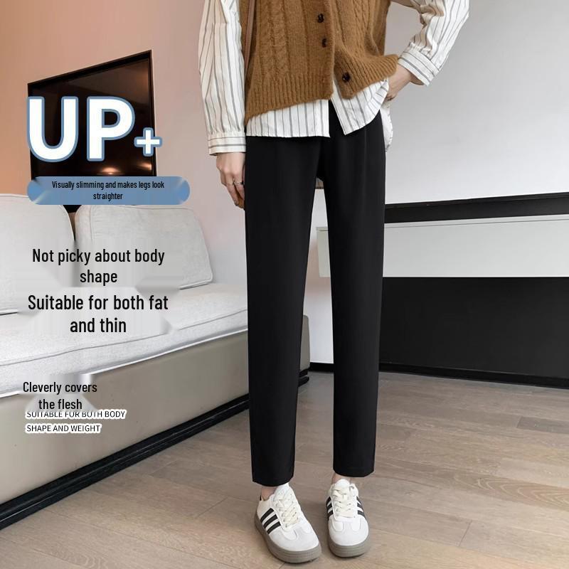 

2025 Женские черные брюки-сигареты с высокой посадкой - Коллекция Весна/Осень S