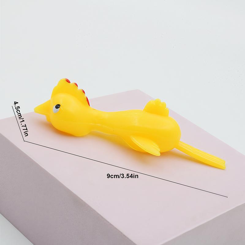 12/24pcs Fun Soft Plastic Finger Catapult Chicken Game Kids Birthday Party Gift School Gift Prize Pack Toys