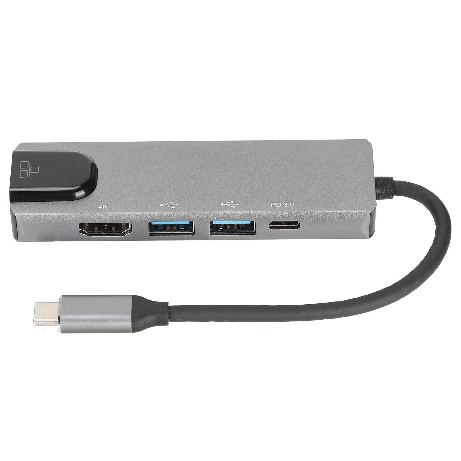 

Док-станция 5-в-1 TypeC с 2 USB HD мультимедийным интерфейсом RJ45TypeC порт
