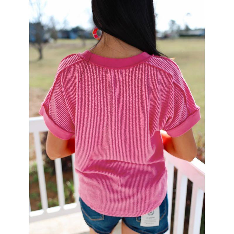 American Shiying Solid Loose Knitted V Neck Pullover Women 2025 Summer New Versatile Short Sleeve T-shirt Women