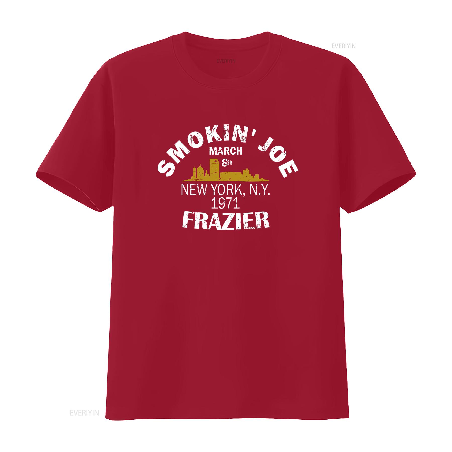 Joe Frazier Active T Shirt Logo Mens Black Funny Size S to 5XL vintage Washed Unisex Breathable designer clothes S