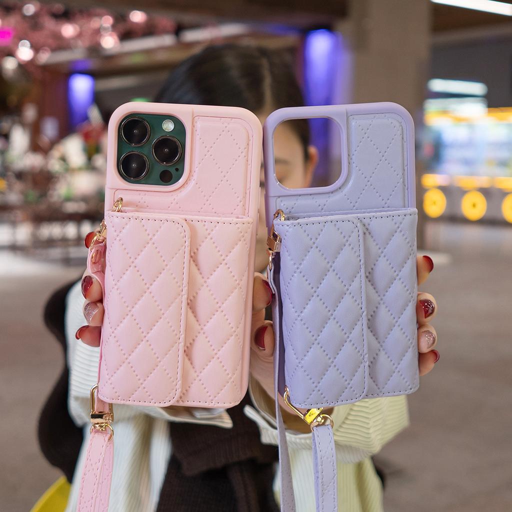 Shoulder Strap Lanyard Wallet Leather Case for IPhone 14 15 Pro Max 13 12 11 XS XR 7 8 Plus SE 2022 Cards Holder Crossbody Cover