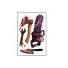 Halloween Bloody Footprints Clings Set 10PCS with Zombie Handprint Decals for Scary Event and Party Decoration