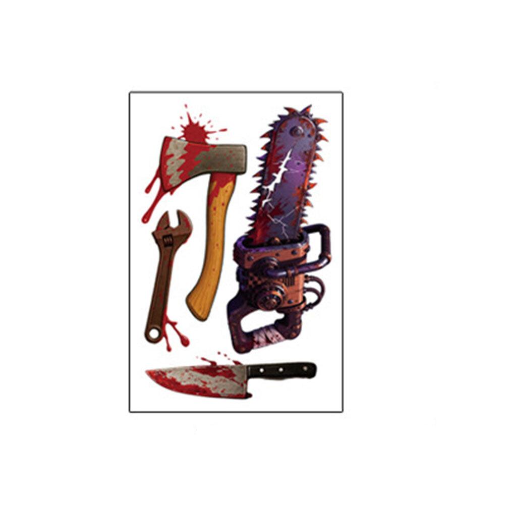 Halloween Bloody Footprints Clings Set 10PCS with Zombie Handprint Decals for Scary Event and Party Decoration