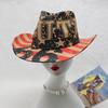 Western Cowboy Hat Print Retro Men'S Outdoor Hat Style Straw Hat Knight Straw Hat