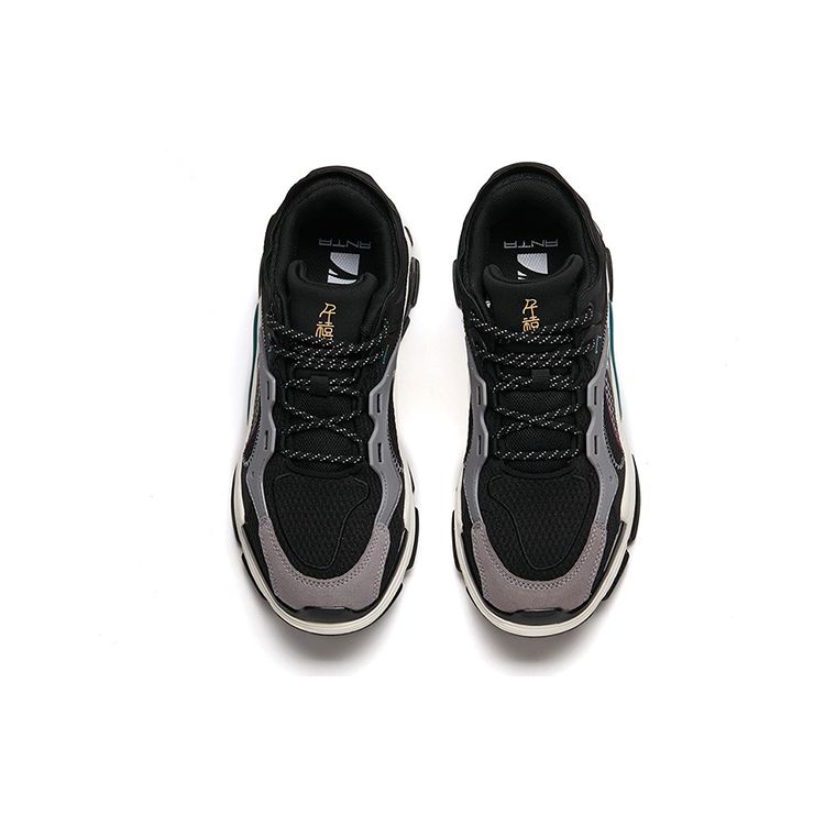 Anta Millennium 3.0 Mesh Low-Top Lifestyle Shoes Men Sneakers Black Gray Yellow 112148890-5