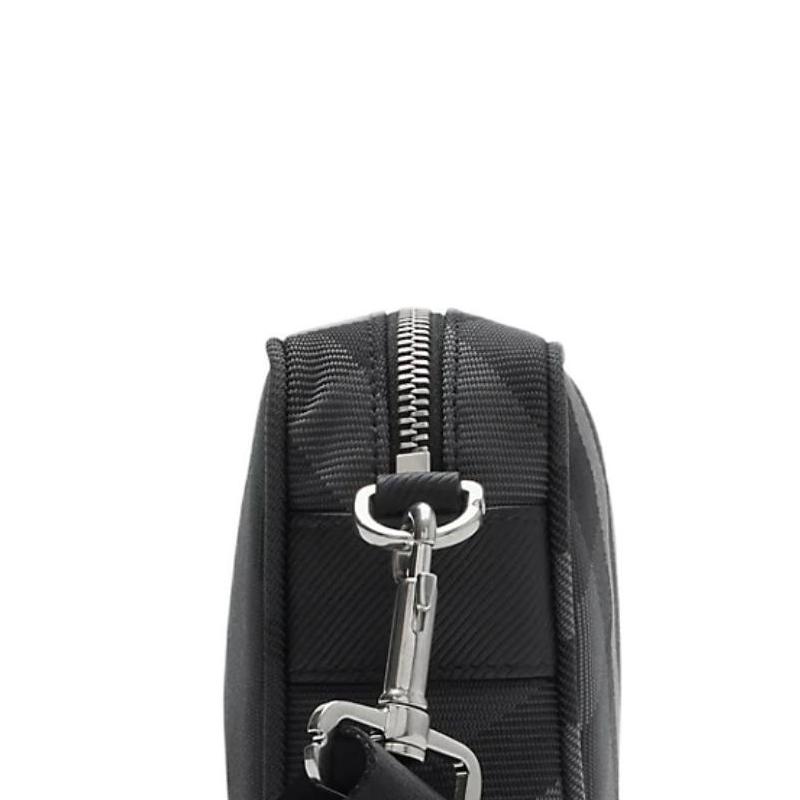 Burberry Enamel Equestrian Knight Pattern Zipper Closure Shoulder Bag Men Shoulder Bag Charcoal 81040361