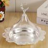 Eid al-Fitr Circle Shape Fruit Tray,Golden With lid Acrylic Alloy Tea Disc Home Cheese Food Plate,Snack Disc Table Decoration
