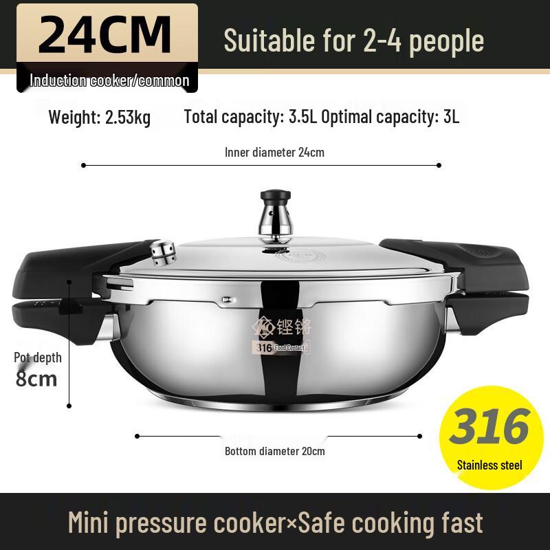 Lijia 316 Stainless Steel Universal Pressure Cooker