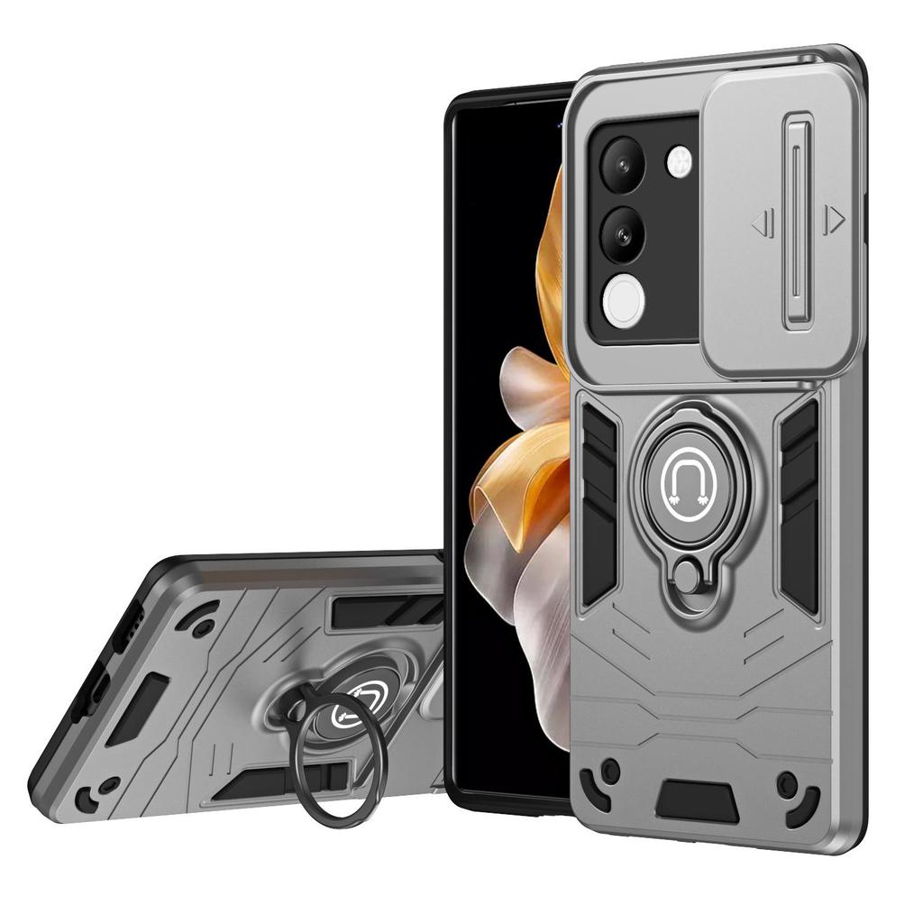 Armor Case for Vivo Y16/ Y56/ Y17/ Y17S/ Y35/ Y22/ Y22S/ Y36 /Y19S/ Y200 5G 4G Sliding Camera Cover & Anti-Scratch Back
