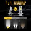 AUXITO 2Pcs H3 LED Headlight Bulb Canbus No Fan High Beam 6500K White Yellow Car LED Fog Light Driving Lamp DRL 12V Mini Design
