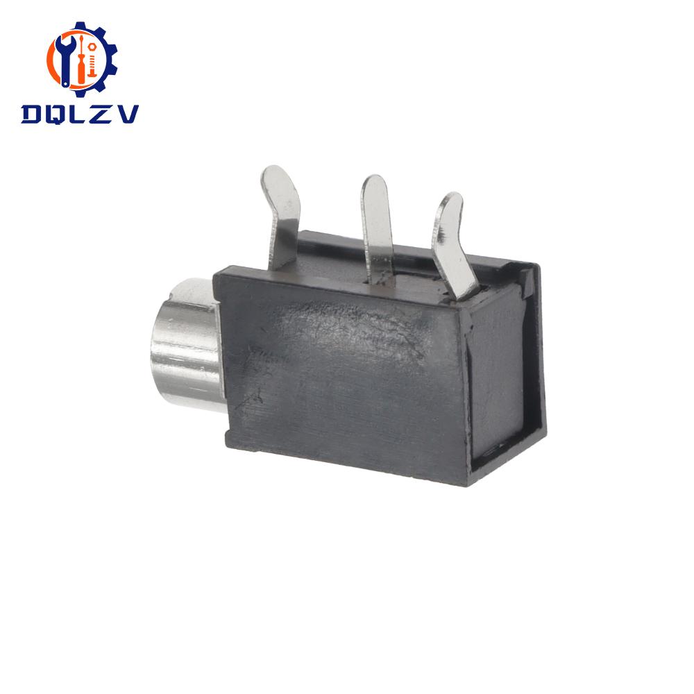 PJ-316 3,5mm Buchse 3-Pin Stecker Audio Kopfhörer Mono 3,5 mm Buchsenklemmen Leiterplattenmontage Stecker Schwarz PJ316