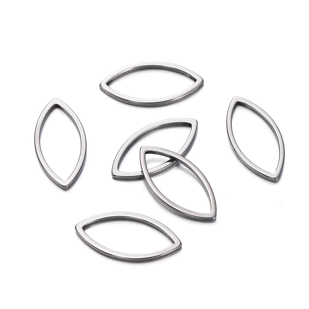 10pcs Stainless Steel Geometric Star Cross Round Frame Earrings Charms Connectors for Necklaces Earrings Jewelry Making Supplies