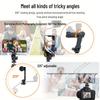 Multifunctional Phone Holder: Dual-Mount, 360° Rotation, Live Broadcast, Horizontal/Vertical Shooting.