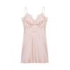 2026 European Style Women's Lace Patchwork Silk Camisole Dress