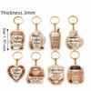 8pcs Colorful Mini Key Chains Acrylic Bag Charm Key Ring New 2D Flat Acrylic Keychain Set  Gift