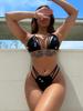 Swimwear  Single Bikini Solid Bikini Women's Split Swimwear Triangle Bikini