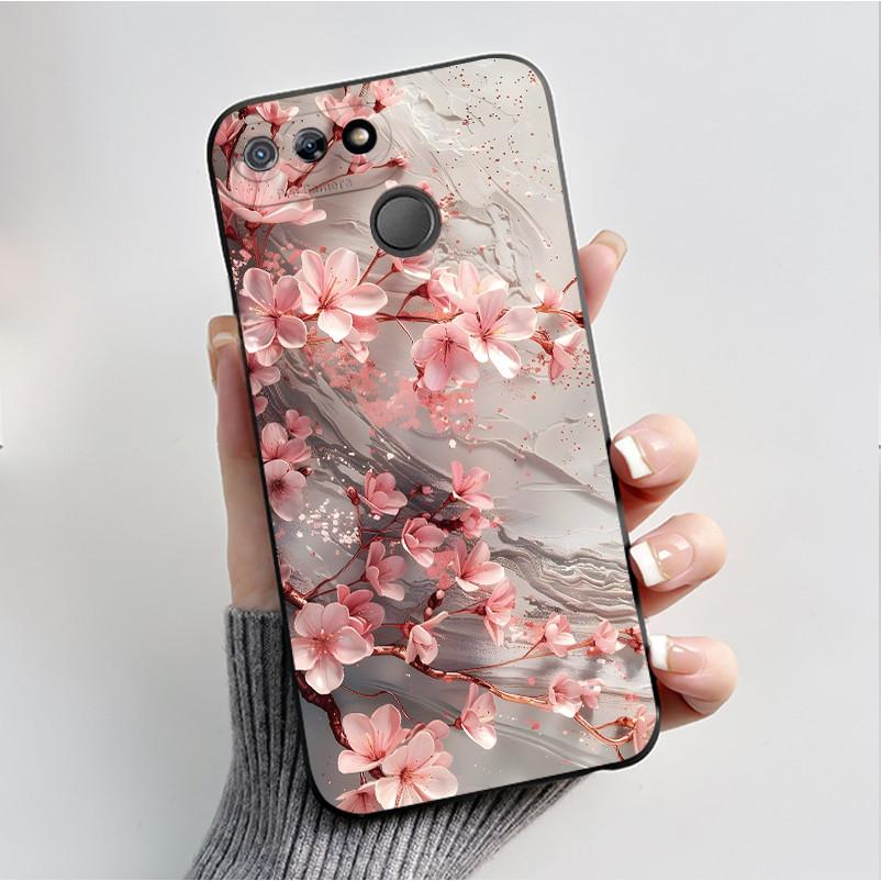 Printed Phone Case For Itel P15 A35 A25 PRO Fundas Capa Soft Silicone Black Shell for ITEL A25 Cover Cute Flower Cartoon Casing