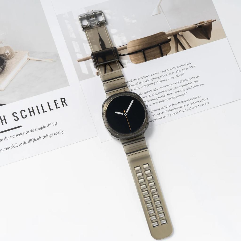 Przezroczyste Etui+Pasek do Samsung Galaxy Watch 8 40 44mm Opaska Pulseira Silikonowa Bransoleta Correa do Galaxy Watch 8 Classic 46mm