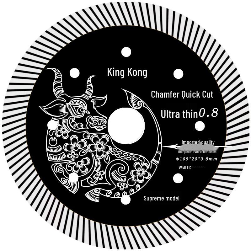 Ceramic Tile Cutting Blades: Toothed for Marble & Vitrified Tile, Angle Grinder Compatible, Dry Cutting, Thin Design