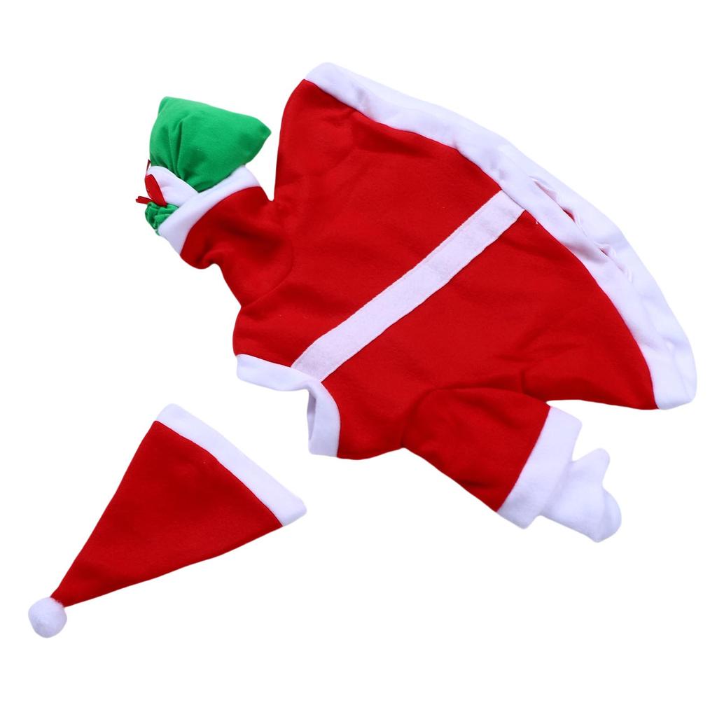 Xmas Goose Outfit Garden Yard Decoration Goose Clothing Costume for 23 Inch Statue with Hat