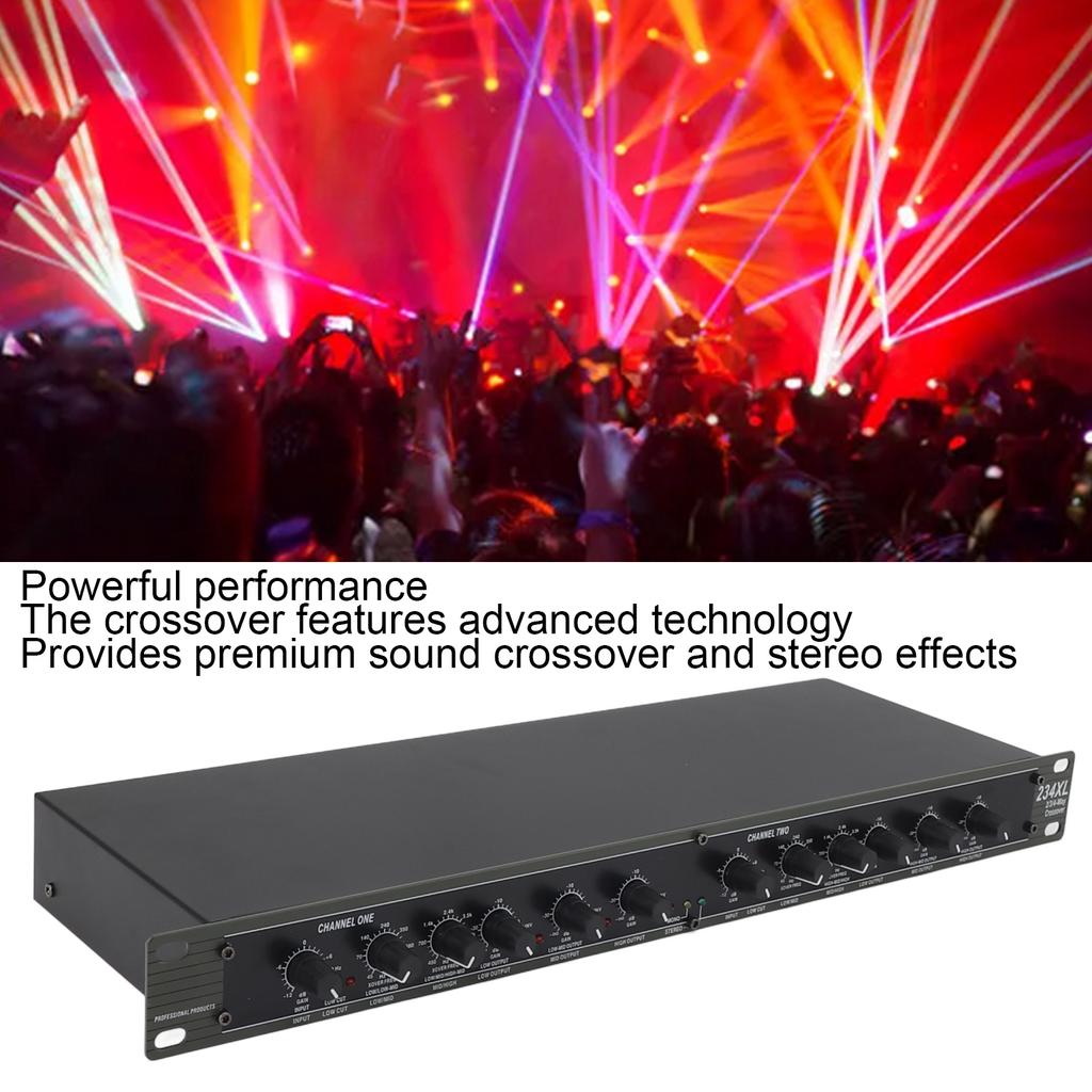 234XL Crossover Profesional Stereo cu 2/3 Căi Mono cu 4 Căi pentru Performanță Scenică în Aer Liber Crossover Mono cu 4 Căi