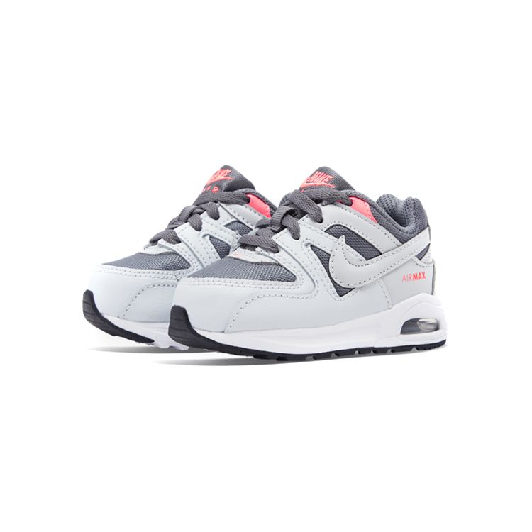 Nike Command Flex Non-Slip Shock Absorption Wear-Resistant Rebound Breathable Low-Top Walking Shoes Baby Shoes Gray White 844351-001