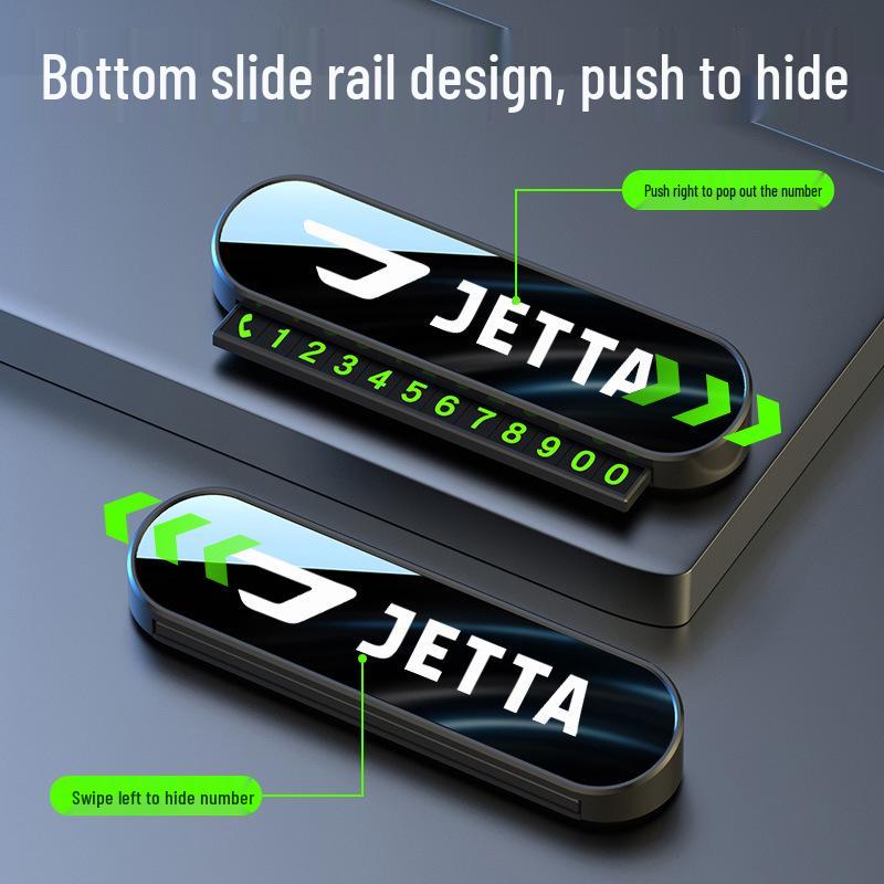 Laser-Engraved Retractable Parking Number Plate for Jetta VA3/VA7/VS5/VS7