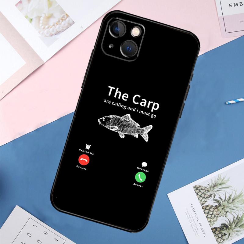 Carp Fishing Case For iPhone 14 15 16 Pro Max 11 12 13 Mini X XR XS Max Plus Phone Back Cover