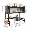 Kitchen Drain Shelf 3-Tier Multi-Functional Kitchen Storage Rack Kitchen Sink Organizer Large Over The Sink Dish Rack with Cover