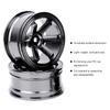 4pcs RC Wheel Hubs, Aluminum Alloy Wheel Hubs for 110 Scale Flat Running Drift RC Cars, 52mm Diameter, 26mm Width, 12mm Connector, High Strength,