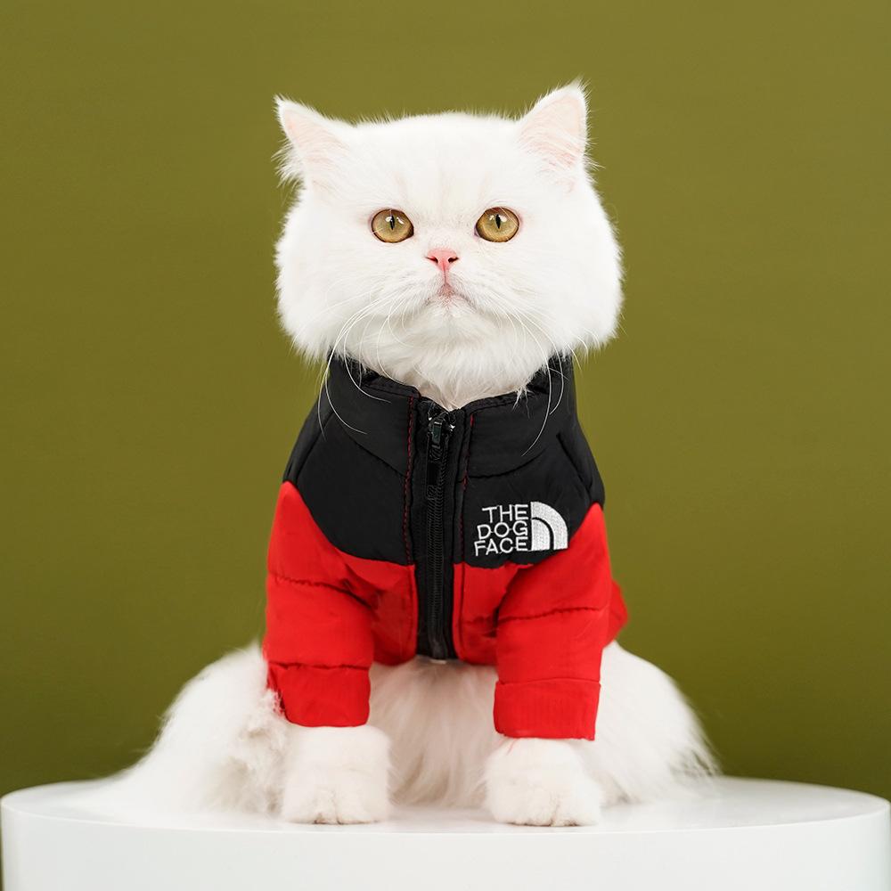 Pet Dog Cat Clothes Autumn and Winter Warm Cotton Coat Down Jacket Teddy Large, Medium and Small Dog Supplies