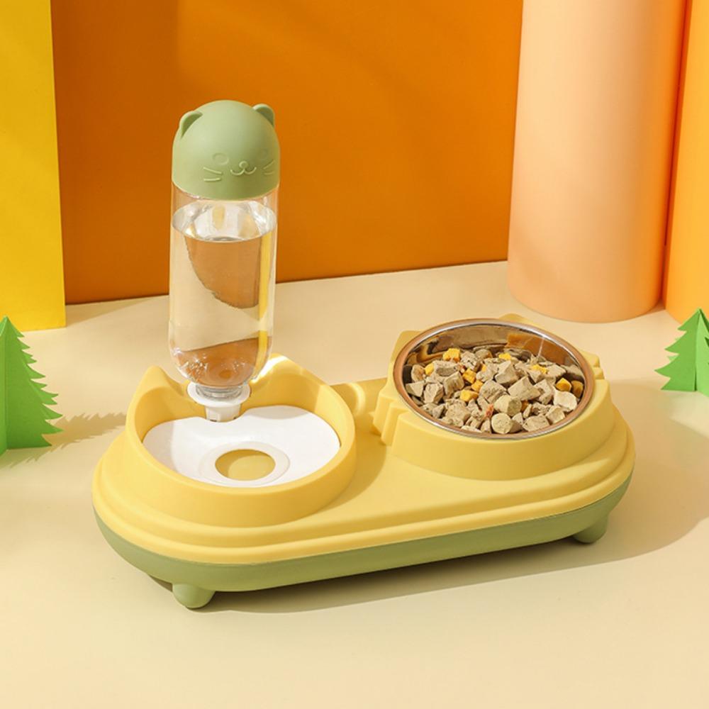 Dual Purpose Cat Drinking Bowls Spill Proof Cat Feeding Bowl Cat Double Bowl  Home