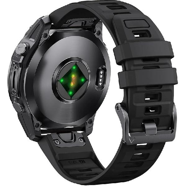 26mm Watch Band for Garmin Fenix 8 51mm/Fenix 6X/Fenix 7X,Quickfit Silicone Bands for Garmin Fenix 5X/Fenix 5X Plus/Fenix 7X Pro/Fenix 6X Pro/Fenix
