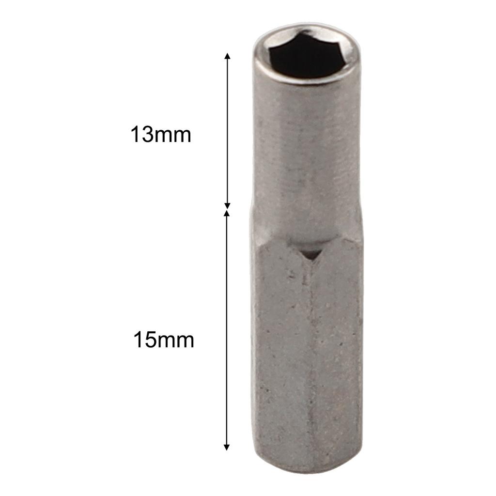 6.35mm To 4mm Hex Transducer Adapter Socket Magnetic For Screwdriver Drill Bits