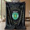Coperta in pile di flanella morbida FC Sporting CP Leggera Accogliente Calda Coperta da divano letto Decorazione per la casa