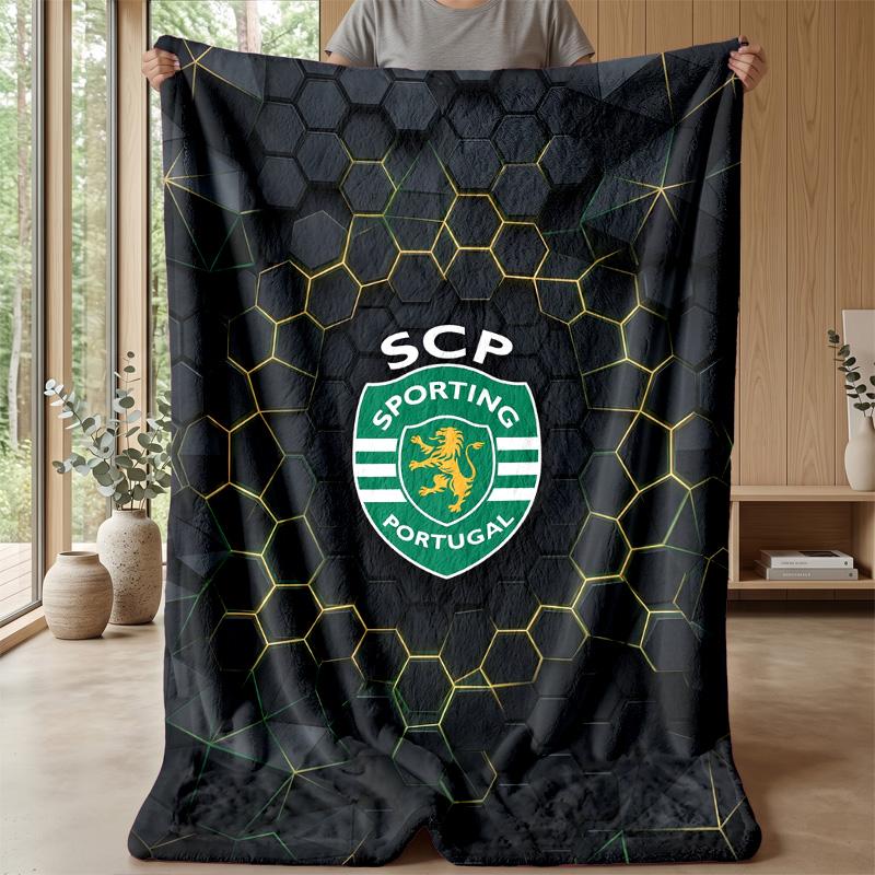 Coperta in pile di flanella morbida FC Sporting CP Leggera Accogliente Calda Coperta da divano letto Decorazione per la casa