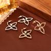 Elegant Four-Leaf Clover Knot Earrings for Women - European American INS Style