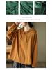 2025 Spring Retro Hooded Pullover: Women's Casual Loose Fit Solid Color Long Sleeve Sweatshirt