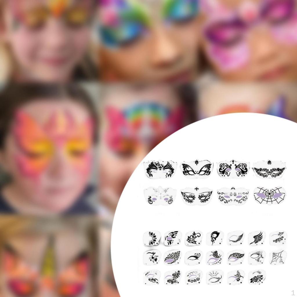 Carnival Face Stencils Eye Painting Templates for Children Adults Kids Festivals