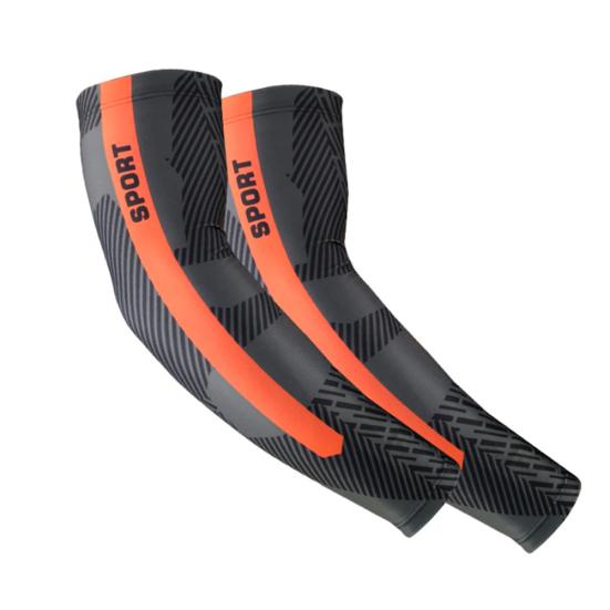 

1 Pair Outdoor Summer Cycling Breathable Anti-UV Protective Arm Guard Sleeve L оранжевый