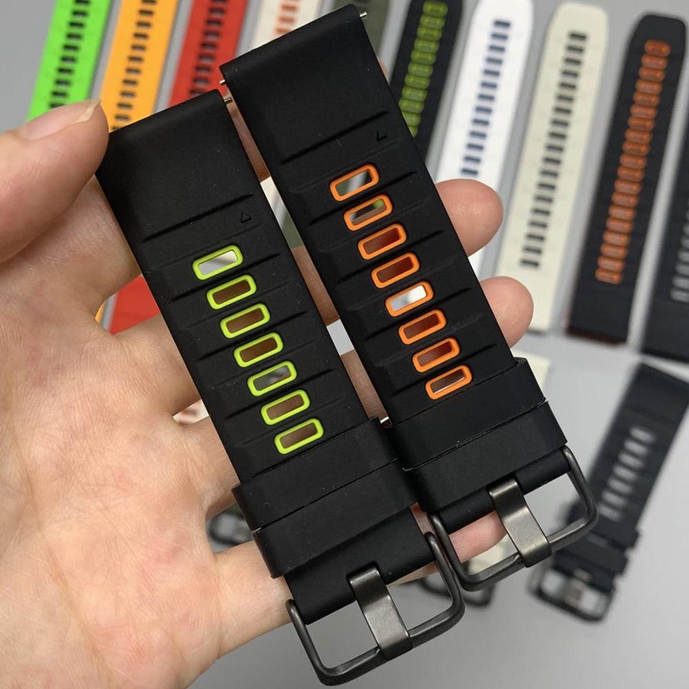 22mm Silikonowy Pasek do Zegarka Dla COROS APEX 46mm 2 Pro/PACE Pro 3 Wymienny Miękki Pasek na Nadgarstek Dla Xiaomi Watch S4 Sportowy Bransoleta Correa